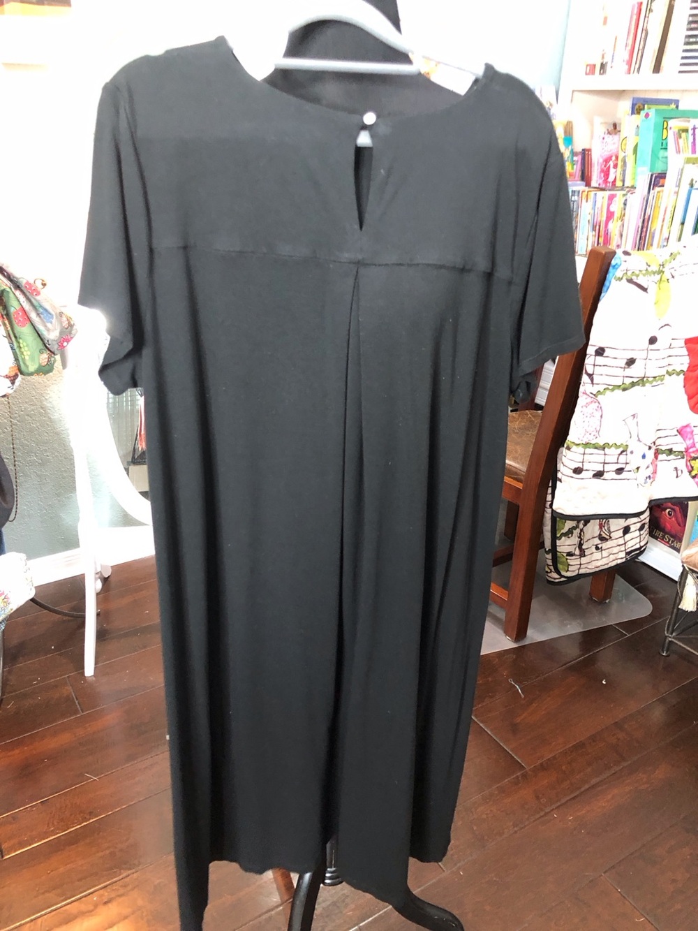J. Jill Black Short-Sleeve Shift Dress